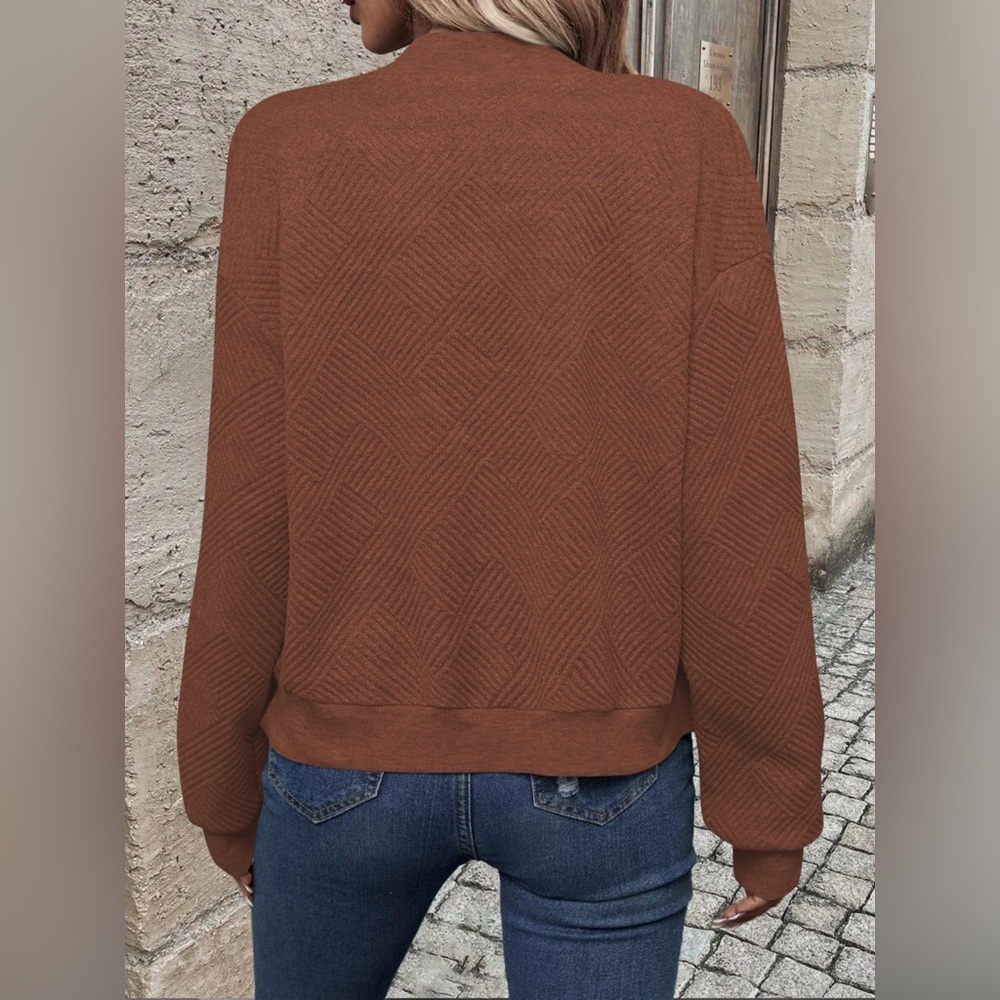 Texture Zip-Up Bomber Jacket - Picture 10 of 16